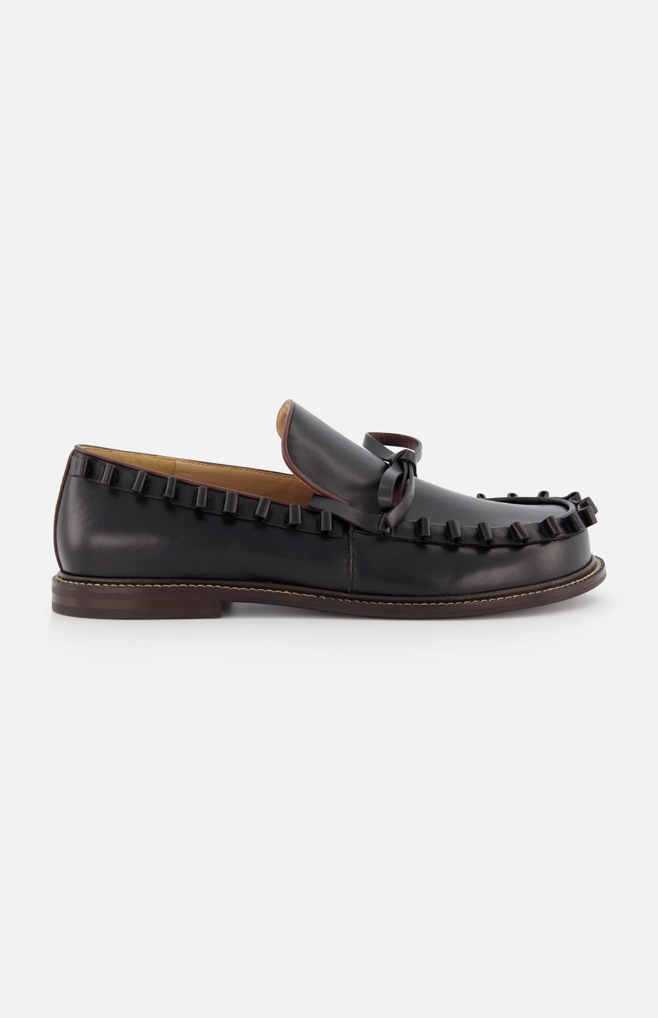 Ruffle Leather Moccasin Loafer (14642259624299)