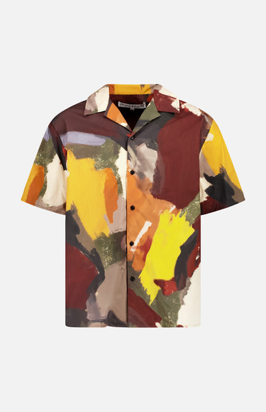 Tシャツ・カットソー J W ANDERSON SS25 Abstract print shirt (SH0349PG1728 595) jw_anderson_short_sleeve_print