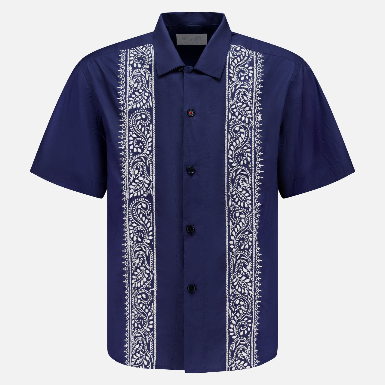 Ronen Short Sleeve Embroidered Shirt (14664970994027)