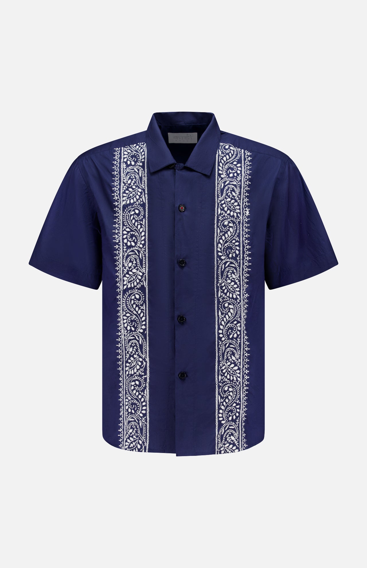 Ronen Short Sleeve Embroidered Shirt (14664970994027)