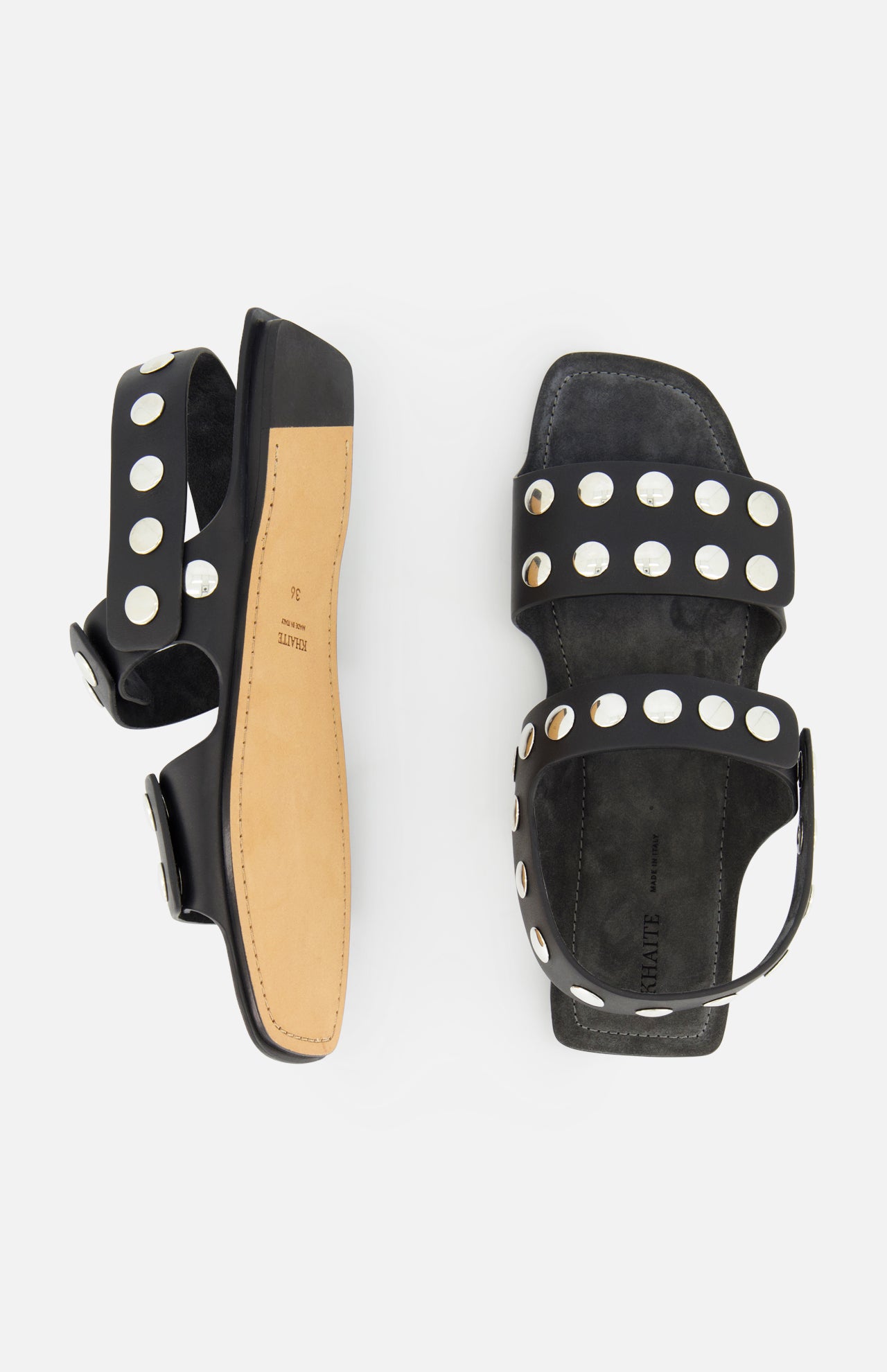 Boden Leather Flat with Silver Studs (14675225182571)