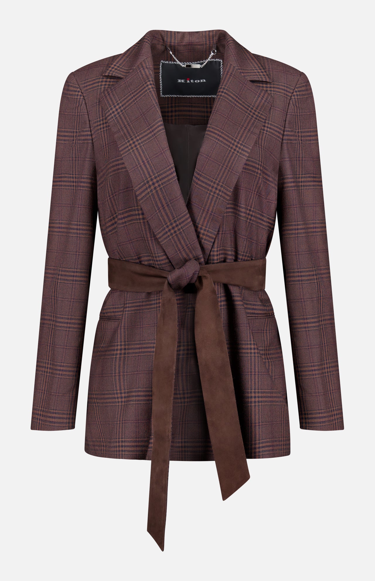 Belted Plaid Cashmere Jacket (14709683487083)