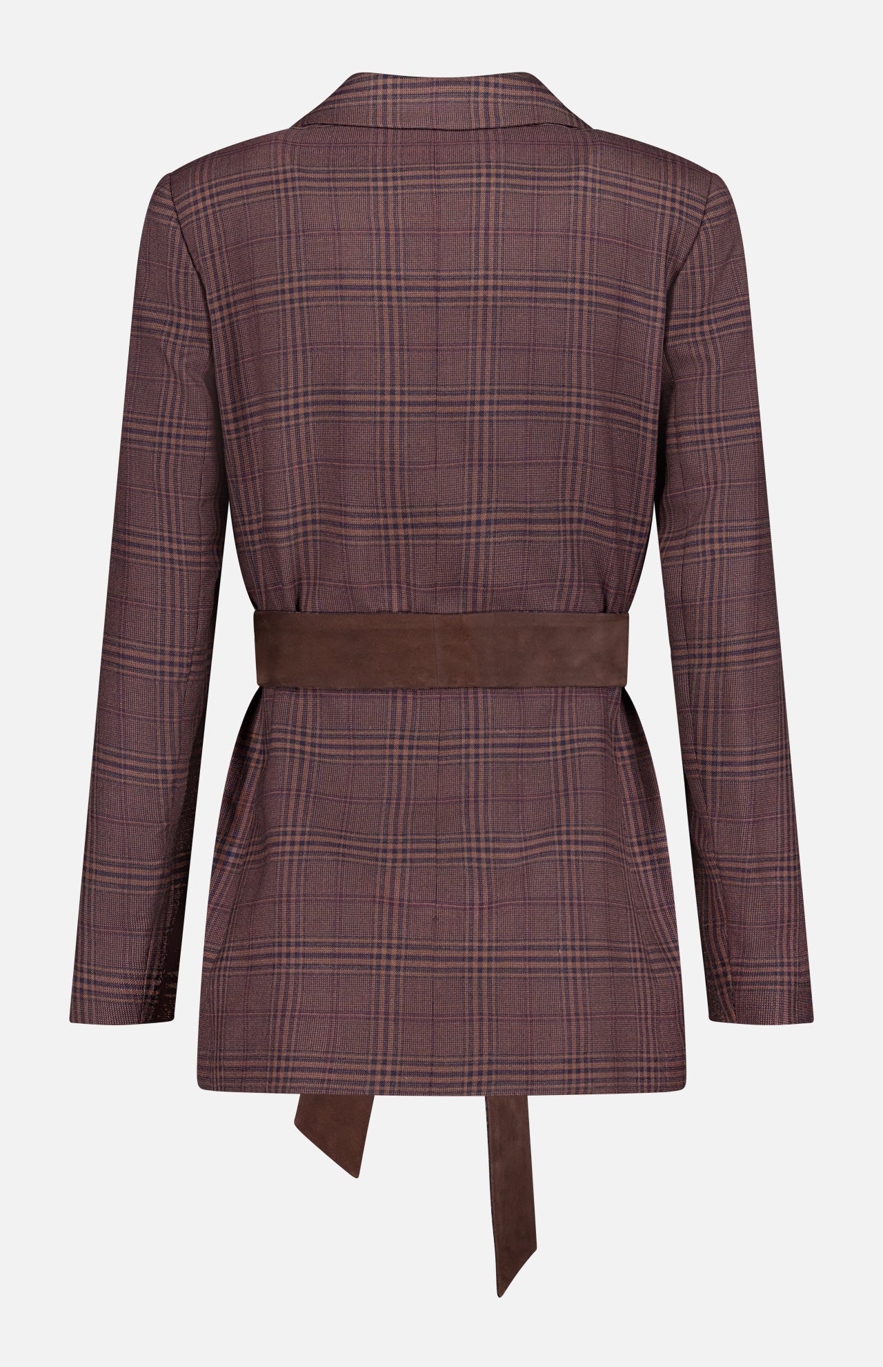 Belted Plaid Cashmere Jacket (14709683487083)