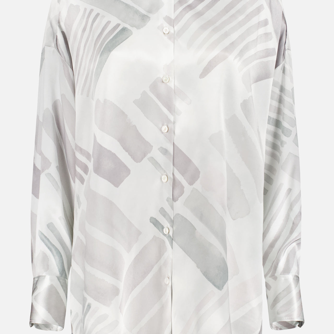 Oversized Silk Brush Pattern Shirt (14661259788651)