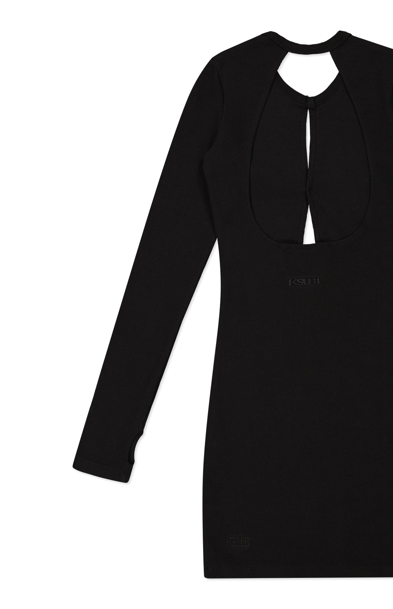 Arise Long Sleeve Keyhole Dress Black (7312310960243)