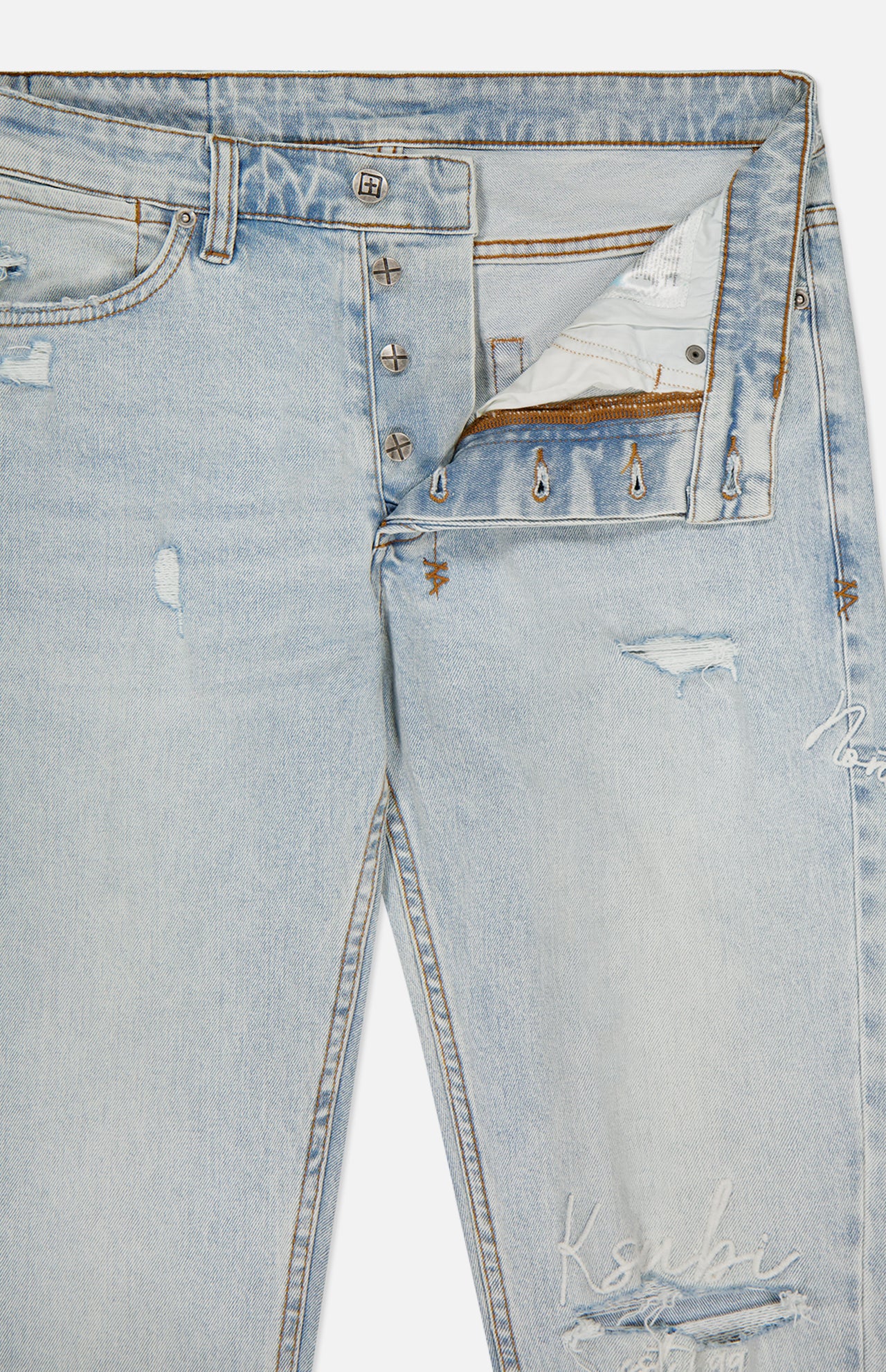Van Winkle Skinny Embroidered Jeans