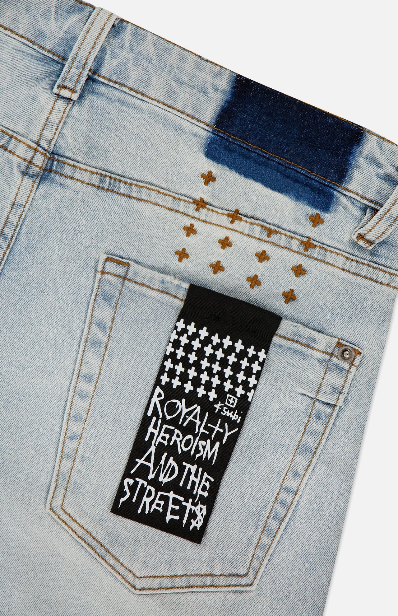 Van Winkle Skinny Embroidered Jeans