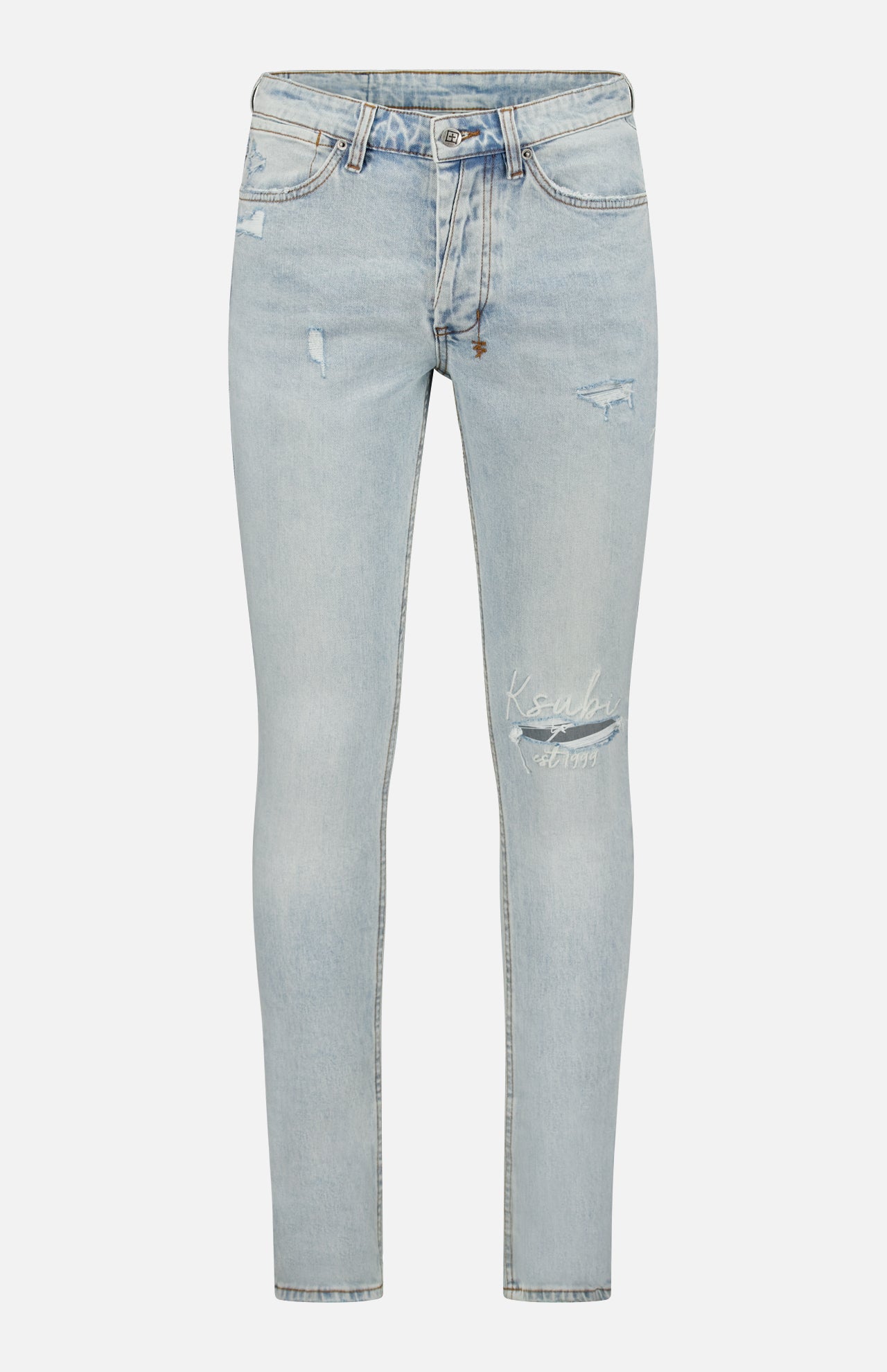 Van Winkle Skinny Embroidered Jeans
