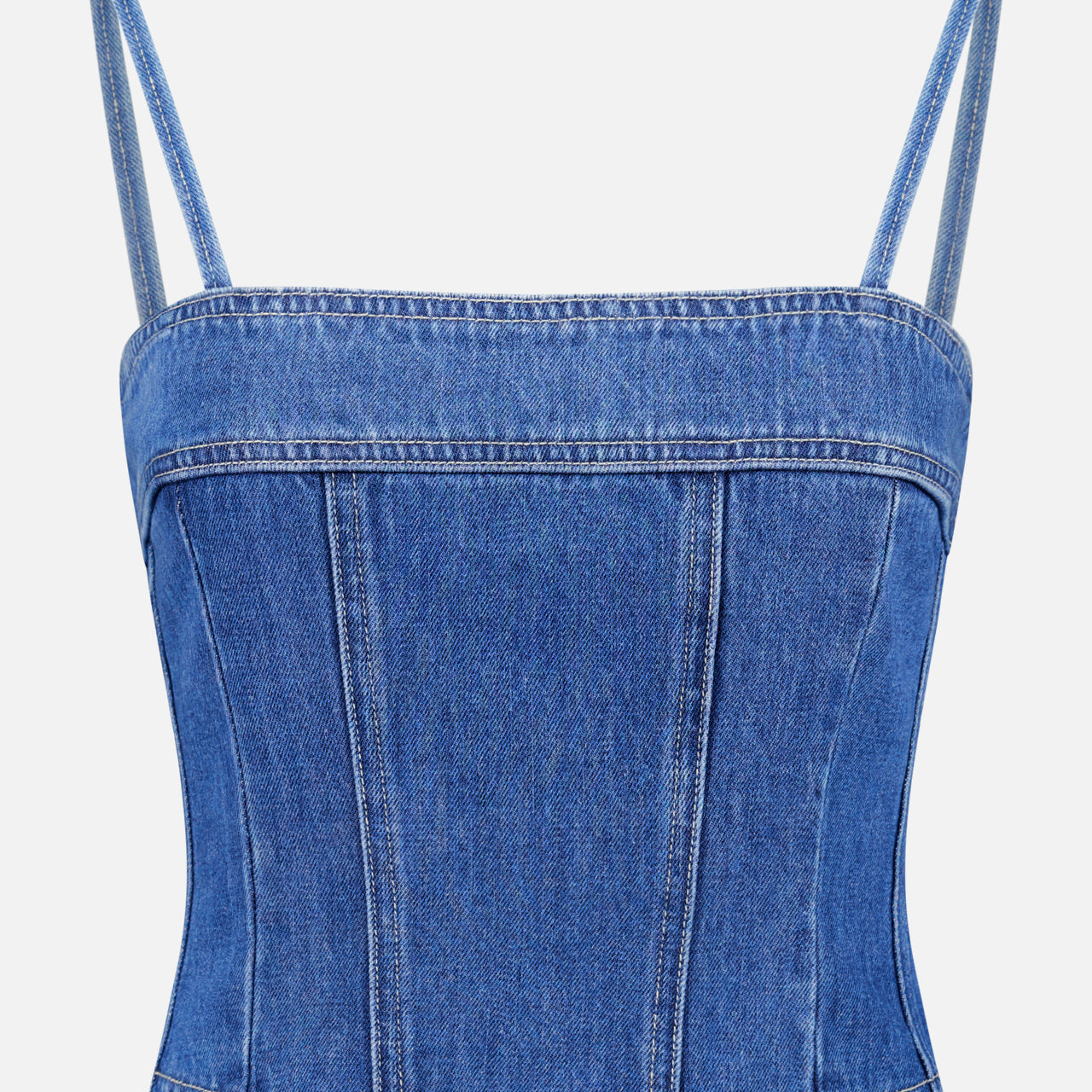 Arlin Seamed Denim Mini Tank (14700997411179)