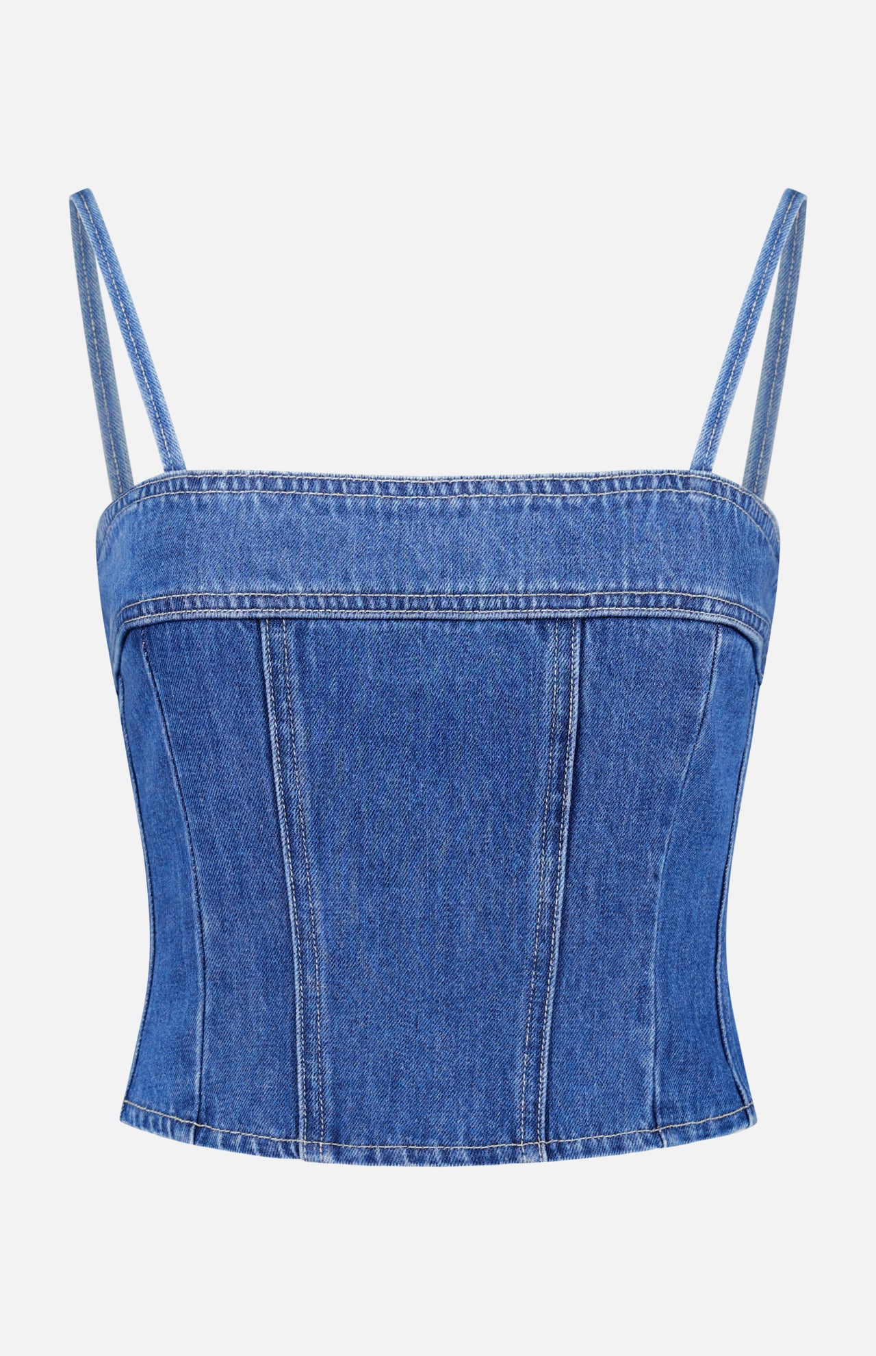 Arlin Seamed Denim Mini Tank (14700997411179)