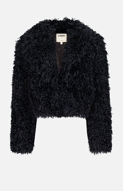 Aura Crop Faux Fur Coat (14700997509483)