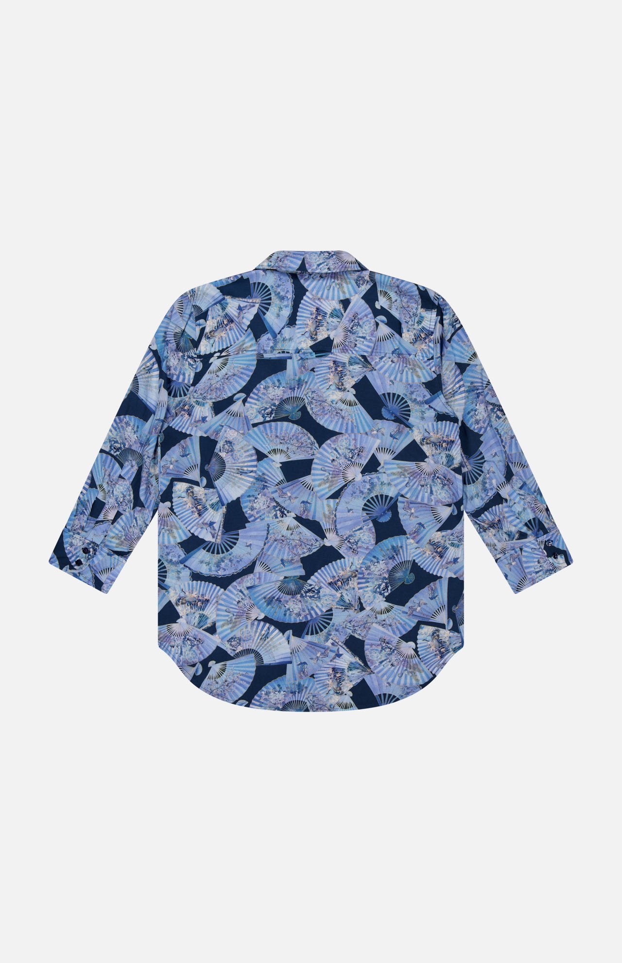 Camille 3/4 Sleeve Fan Print Blouse (14644968161643)