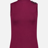 Ceci Sleeveless Turtleneck Shirt (14700561170795)