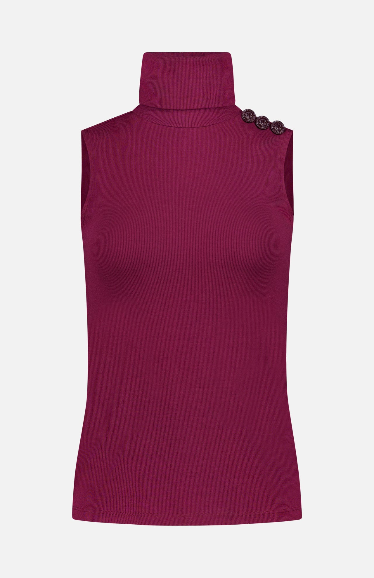 Ceci Sleeveless Turtleneck Shirt (14700561170795)