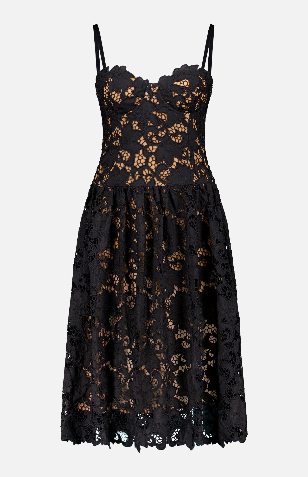 Flyn Wire Cup Lace Midi Dress (14680747213163)