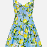 Jai Drop Waist Floral Lemon Mini Dress (14680462033259)