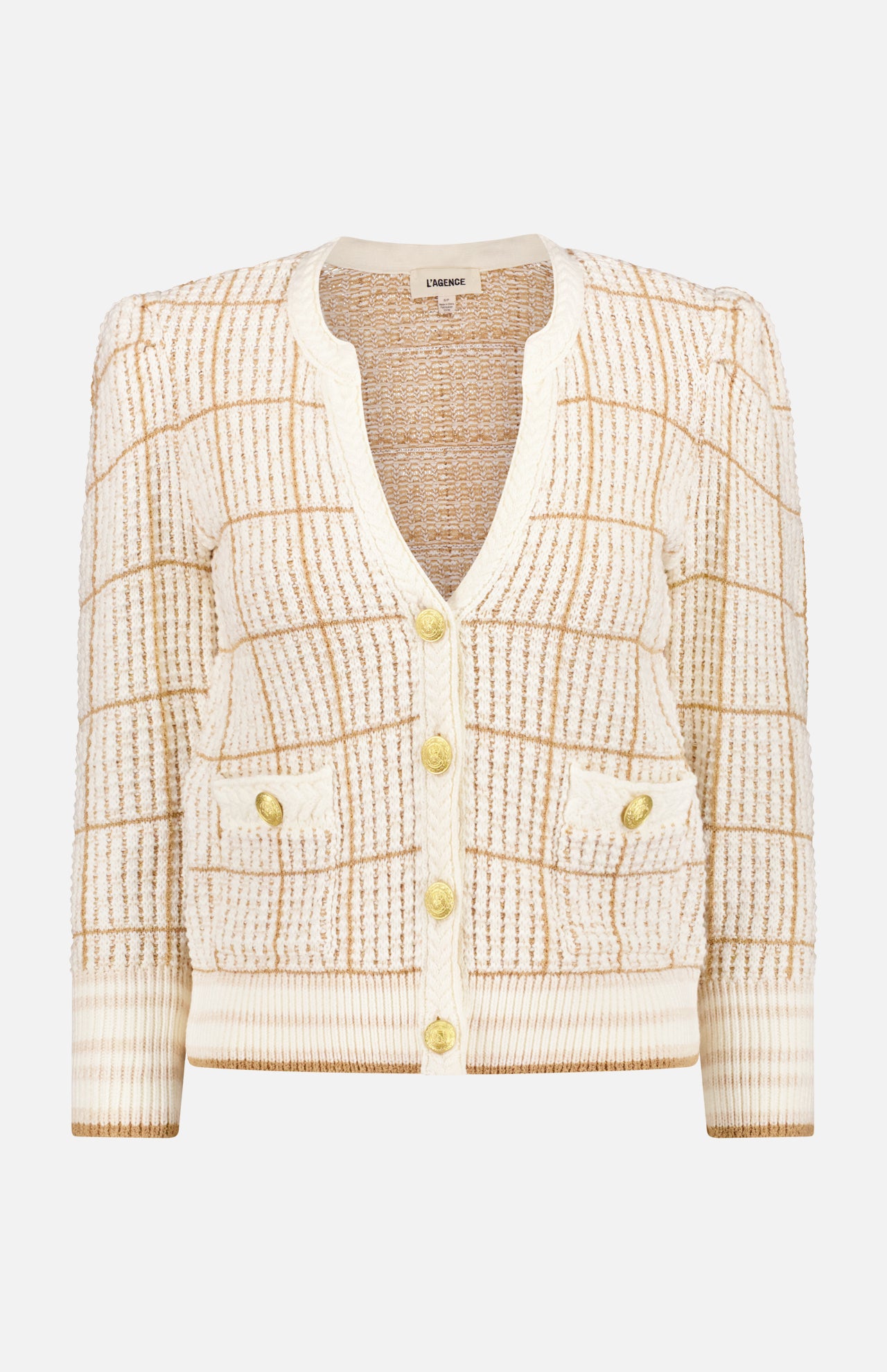 Jenni Puff Sleeve Sparkle Cardigan (14644968096107)