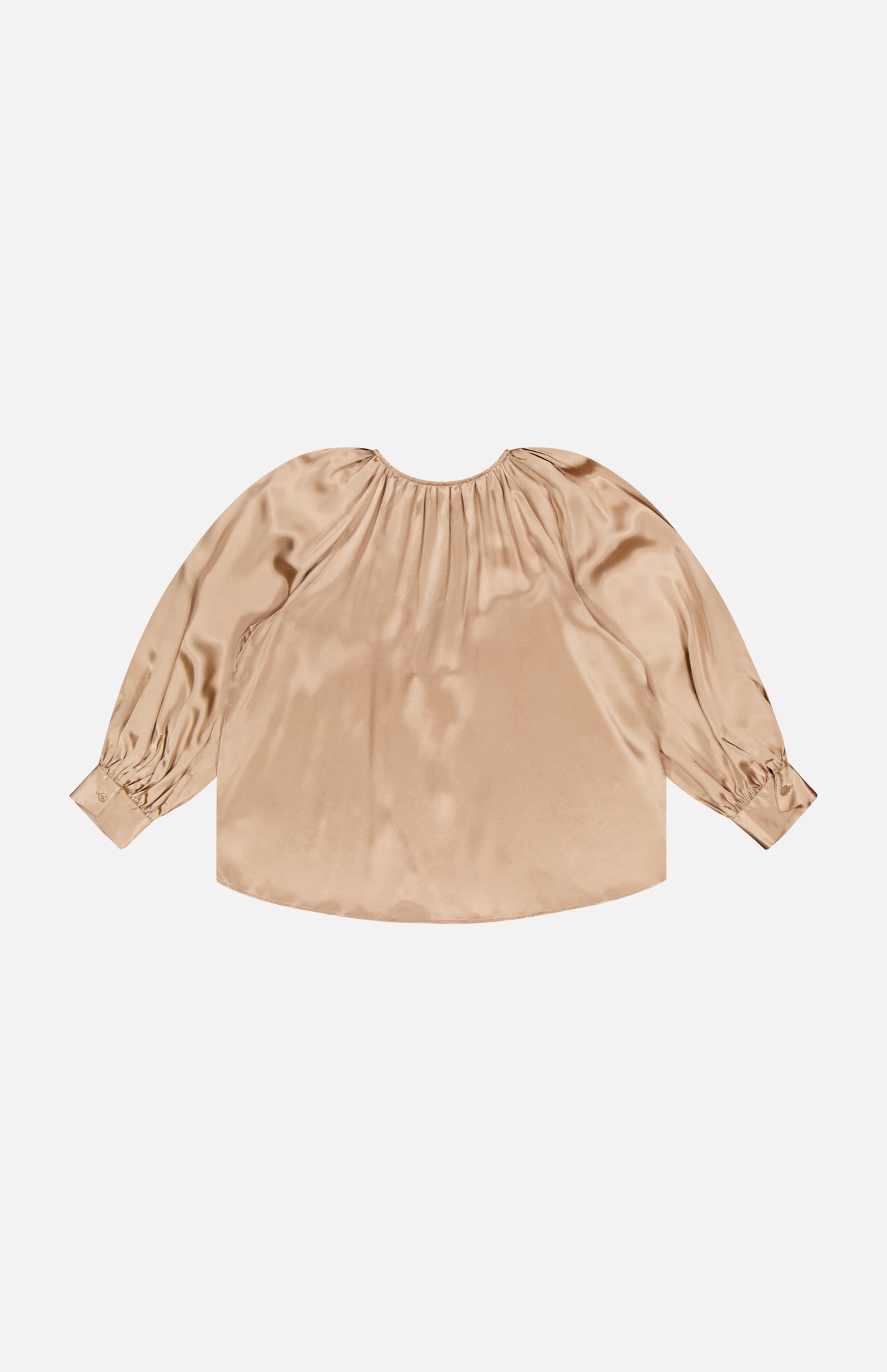 Kaili 3/4 Sleeve V-Neck Silk Blouse (14644291797355)