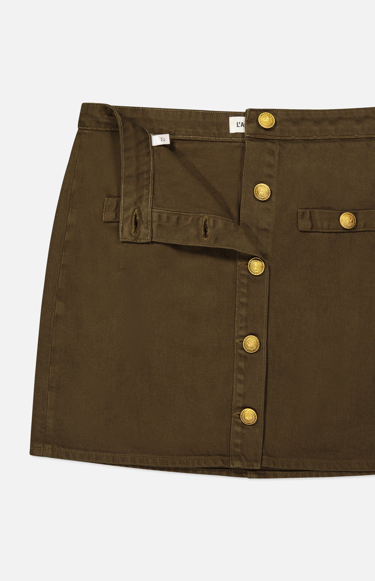 Kris Button Front Mini Skirt (7420553166963)
