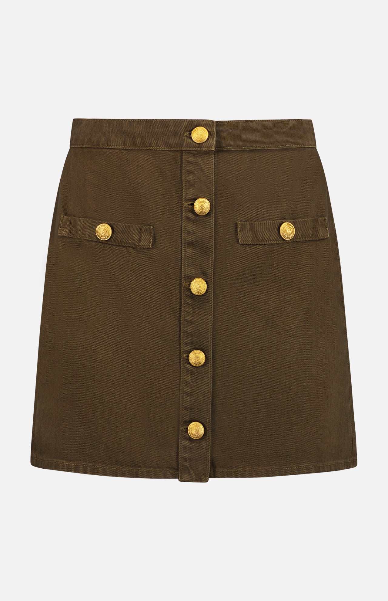 Kris Button Front Mini Skirt (7420553166963)