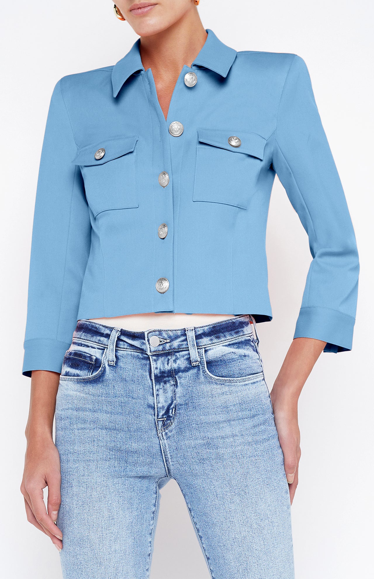 L'agence Women's Kumi Cropped Fitted Jacket | A.K. Rikk's