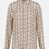 Nina Long Sleeve Retro Print Blouse (14700561301867)