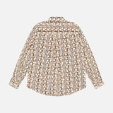Nina Long Sleeve Retro Print Blouse (14700561301867)