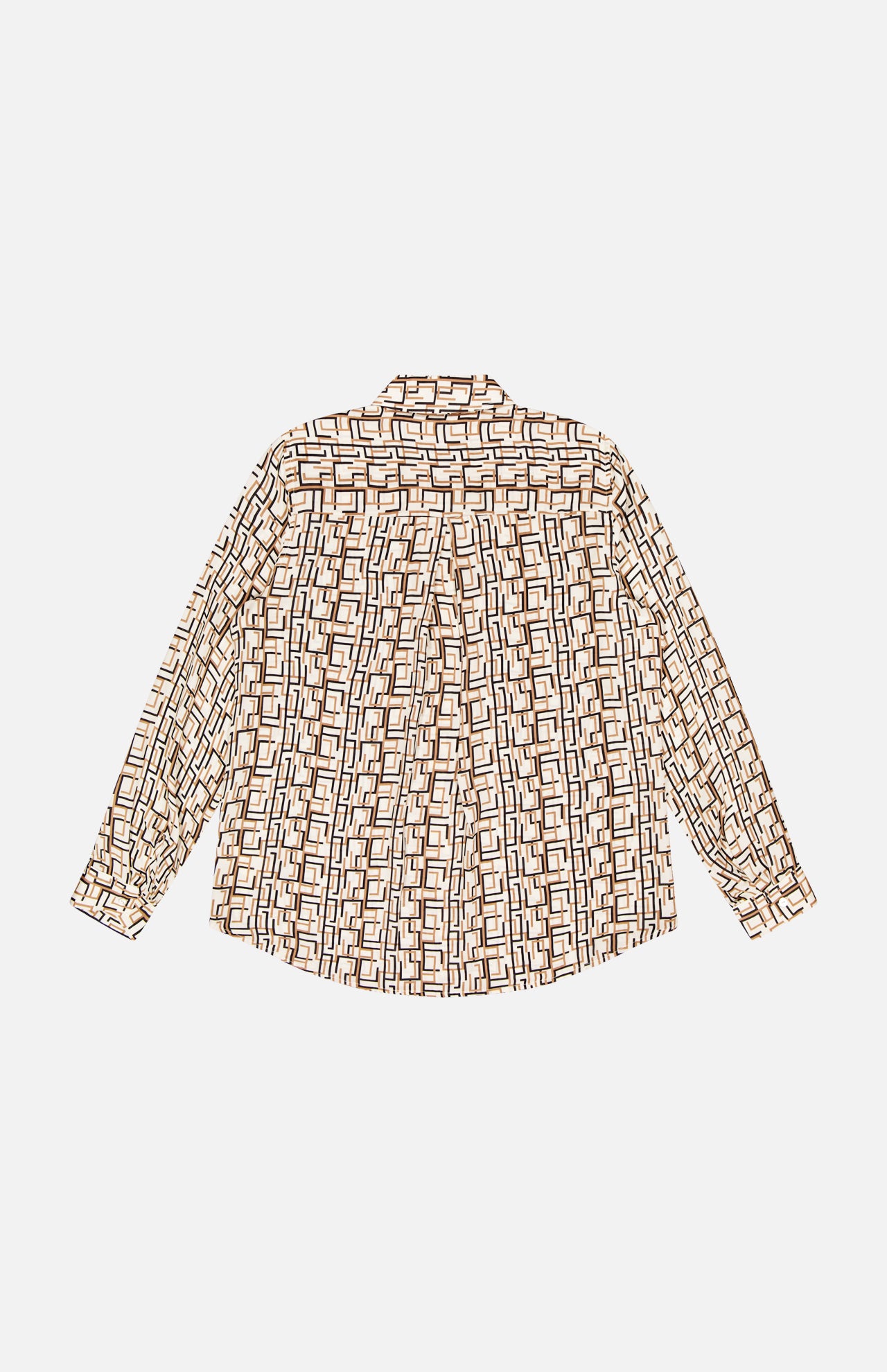 Nina Long Sleeve Retro Print Blouse (14700561301867)