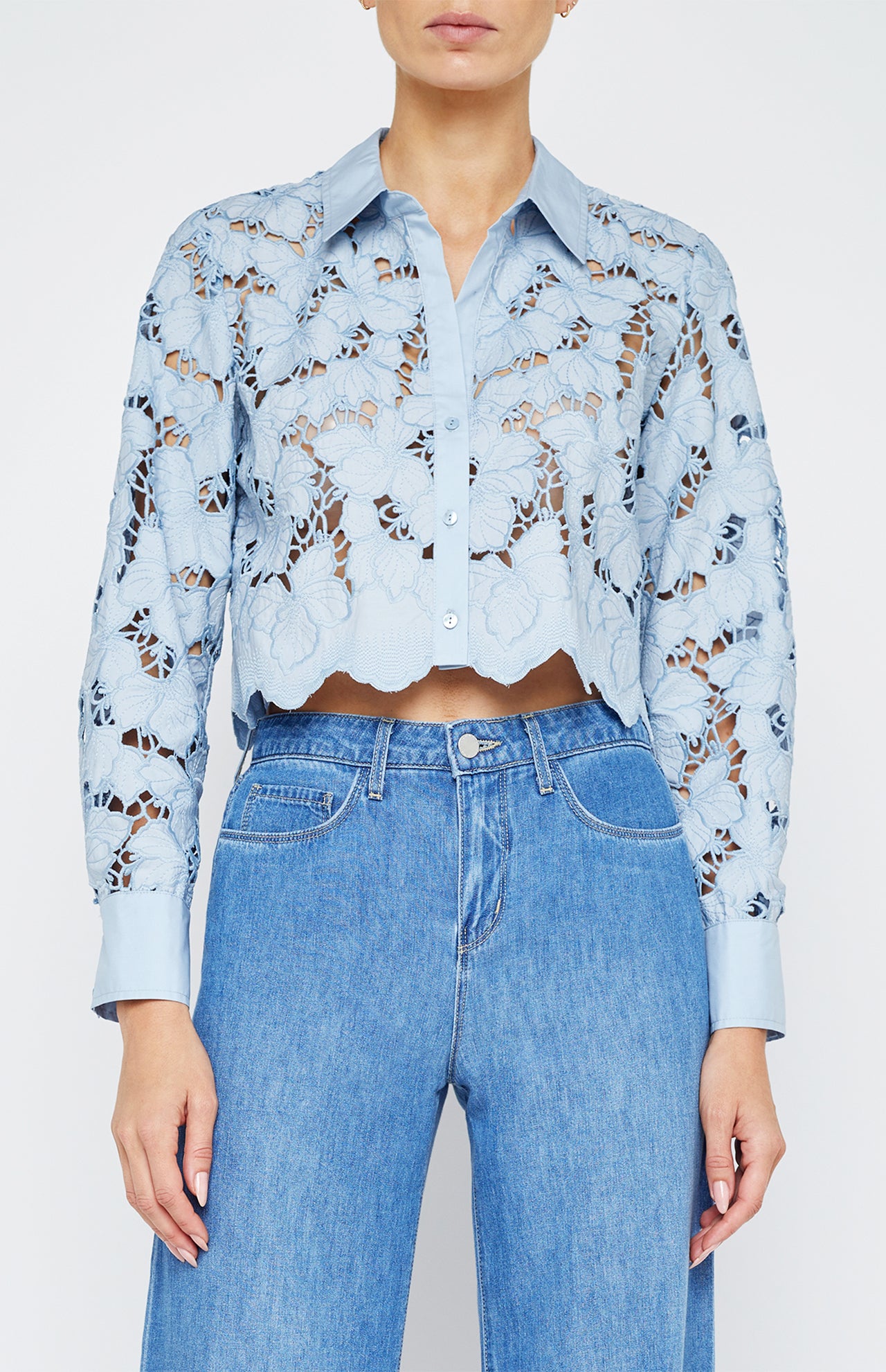 Seychelle Cropped Buttondown Shirt (14673296228715)