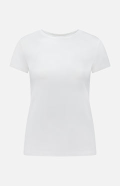 L'AGENCEShort Sleeve Ressi Crewneck Tee WhiteA.K. Rikk's