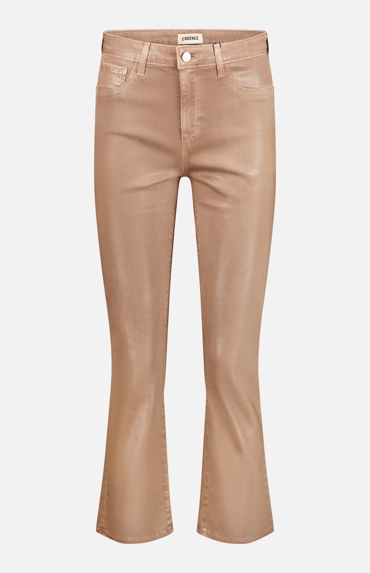 Tati High Rise Coated Faux Leather Bootcut Jean (14644968915307)