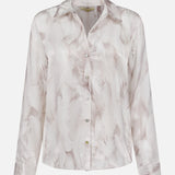 Tyler Long Sleeve Feather Print Blouse (14680461934955)