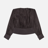 Yan Front Wrap Silk Blouse (14644968030571)