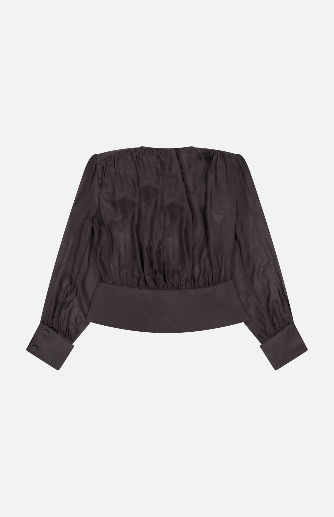 Yan Front Wrap Silk Blouse (14644968030571)