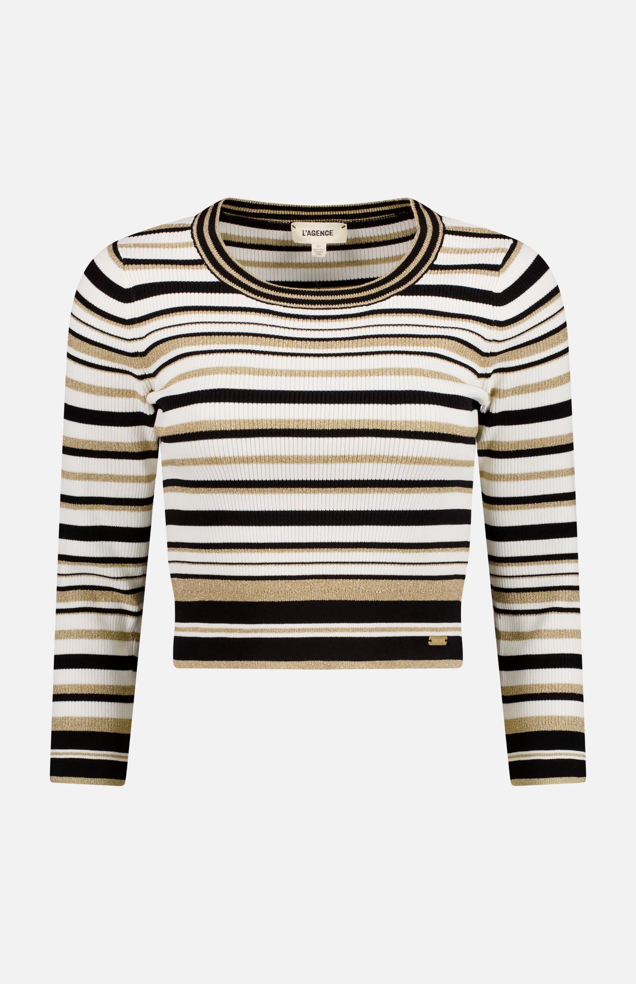 Yukio Sparkle Stripe Cropped Sweater (14644291699051)