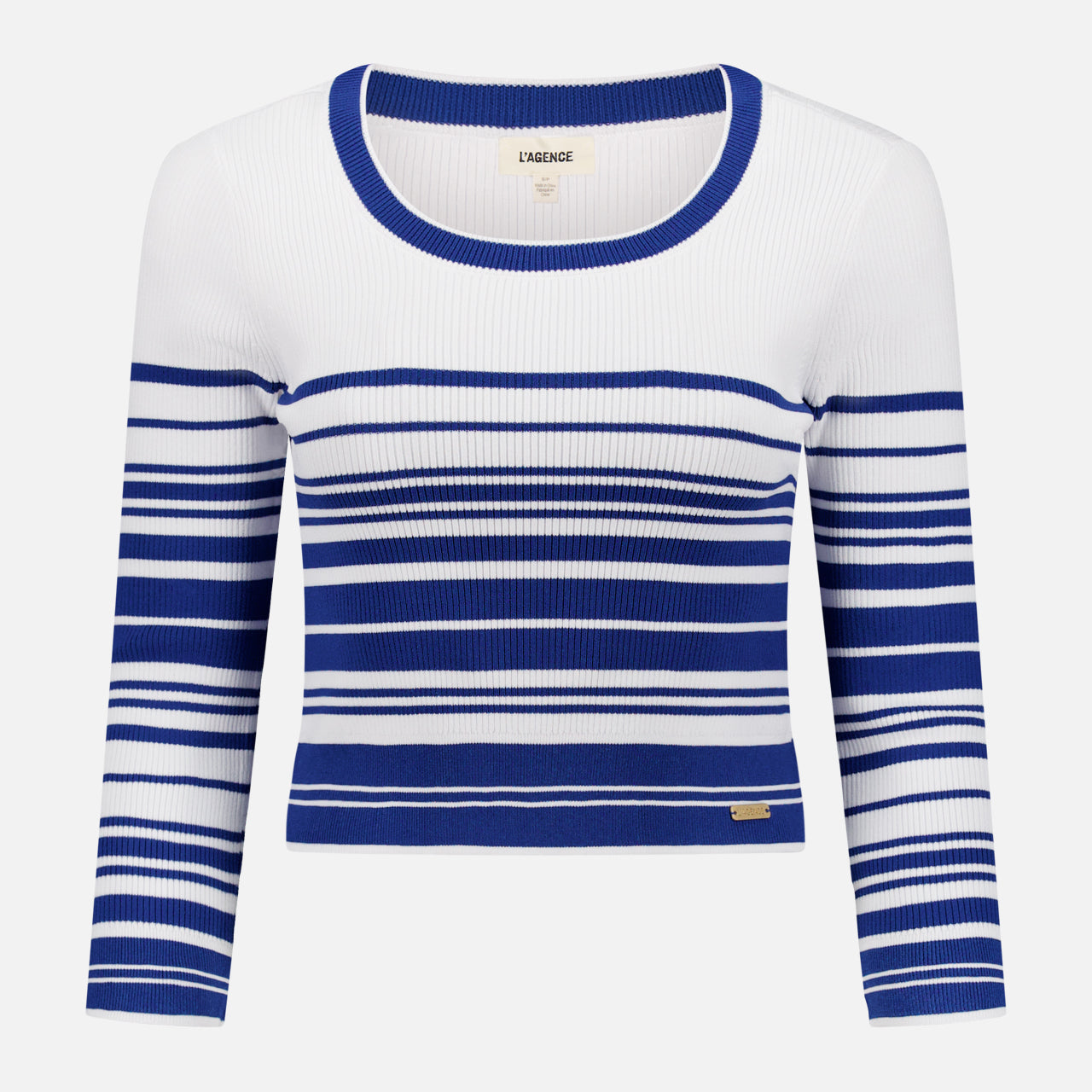 Yukio Striped Crop Sweater (14680747082091)