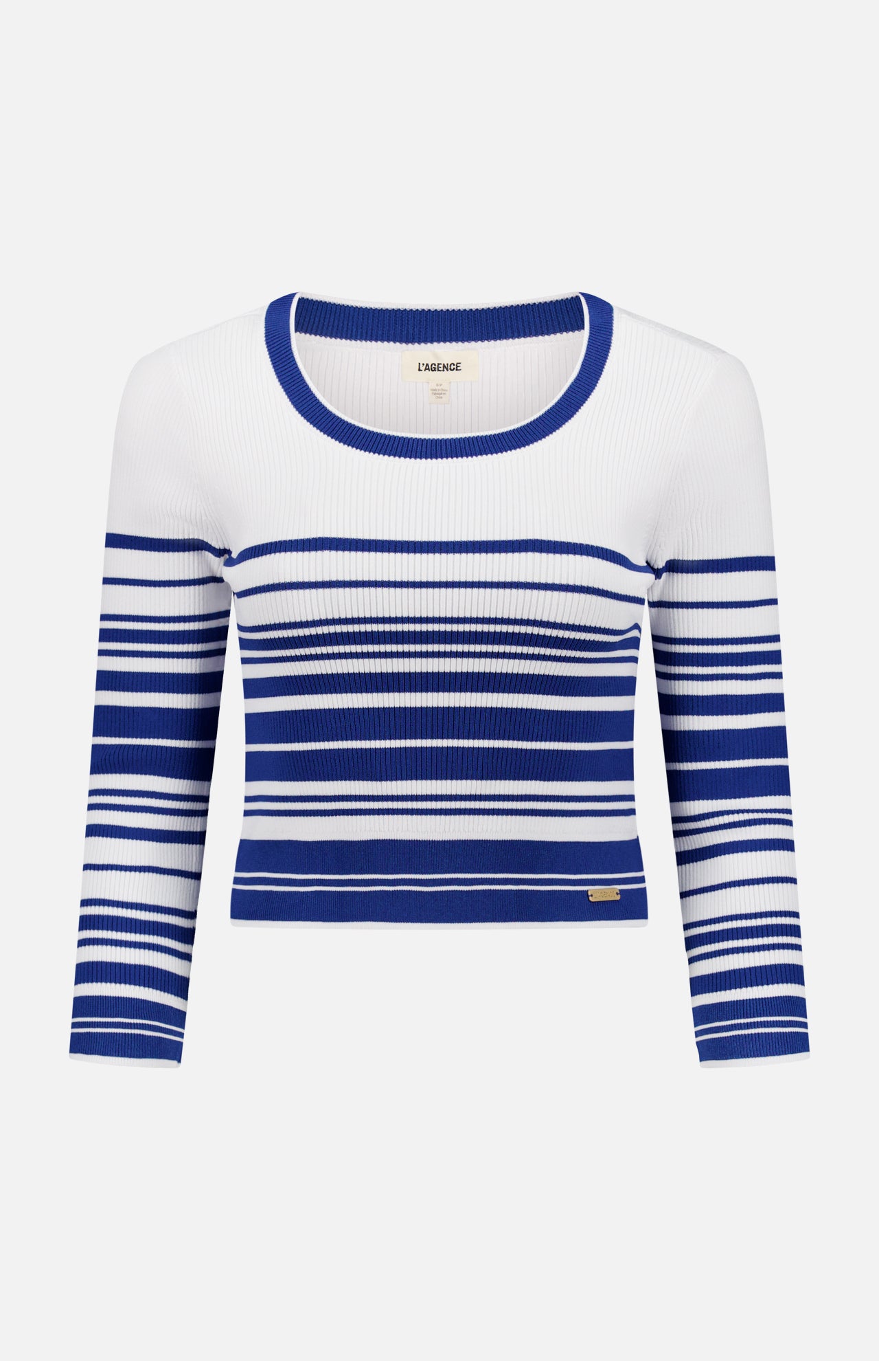 Yukio Striped Crop Sweater (14680747082091)