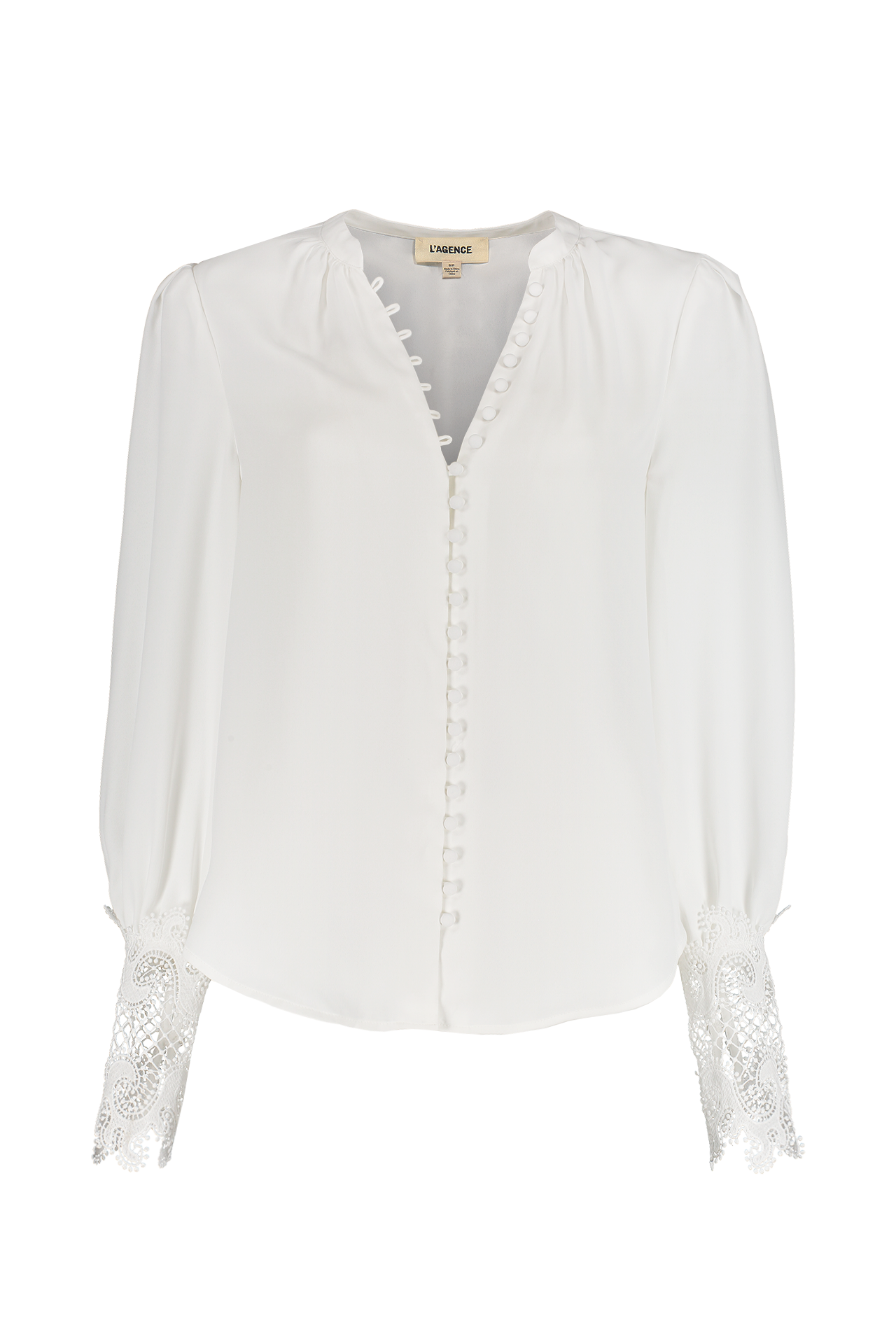Ava Lace Cuff Blouse (7120863527027)