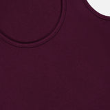 L’Agence Adira Scoop Neck Tank Top in deep purple, featuring a ribbed design and high-recovery stretch.