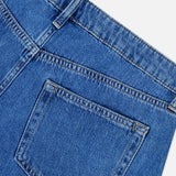 Close-up of the back pocket and waistband of the L’AGENCE Chayse High Rise Super Wide Leg Jean in Towson, highlighting stitching details and texture.