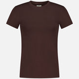 Chocolate brown Ressi Short Sleeve Crewneck T-shirt.