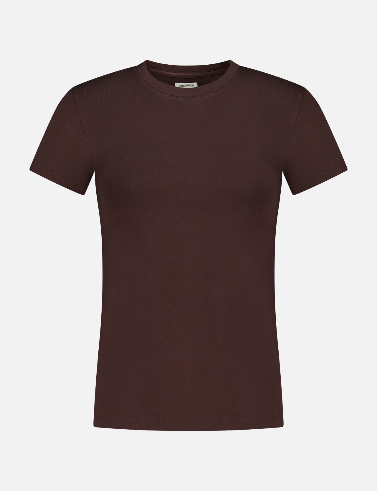 Chocolate brown Ressi Short Sleeve Crewneck T-shirt.