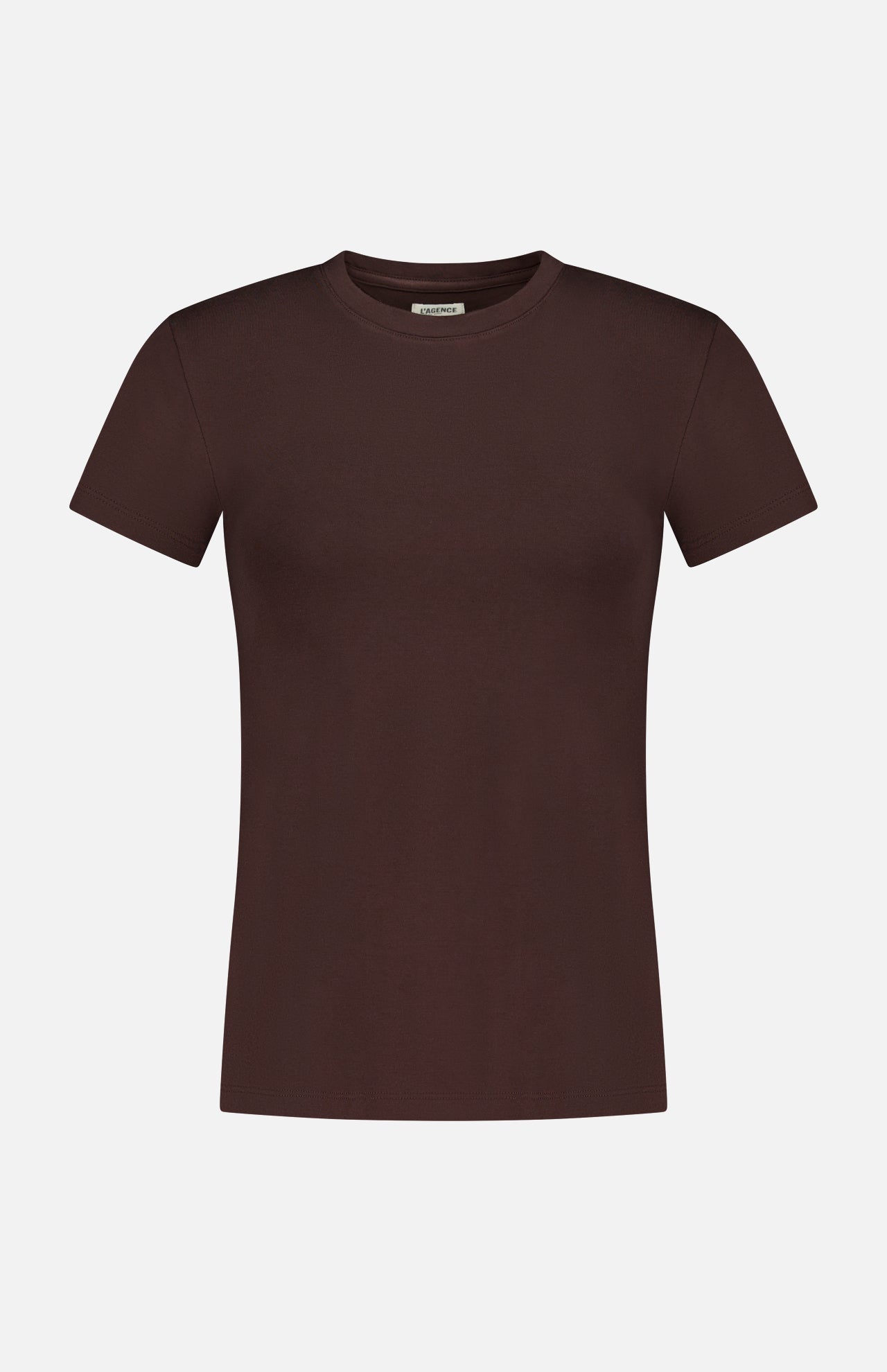Chocolate brown Ressi Short Sleeve Crewneck T-shirt.