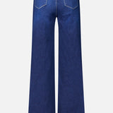 Back view of the L’Agence Scottie High Rise Wide Leg Jean in Robles, featuring a high-rise, wide-leg silhouette in super stretch dark wash denim.