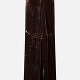 A floor-length, bias cut dark brown velvet Zeta Long Velvet Skirt by L’Agence.