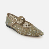 Mesh Crystal Ballet Mary Jane Flat