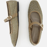 Mesh Crystal Ballet Mary Jane Flat