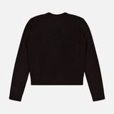 The Mable Cashmere Sweater by LISA YANG is displayed flat against a white background, shown from the back with ribbed cuffs, hem, and neckline—a refined piece that embodies slow luxury and minimalist Scandinavian style.