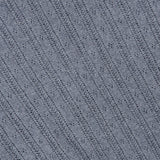 Close-up of the Suyin T-Shirt by LISA YANG, showcasing its grey knit fabric with a diagonal ribbed pattern and small, regular perforations throughout, emphasizing the lightweight cashmere texture.