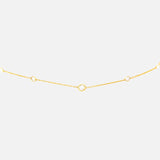 5 Diamond Orbit Bezel Choker Necklace (14664518762859)